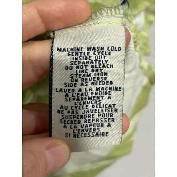 La Cabaña Palm Leaf Button Up Shirt Green Sz Small Short Sleeve Beach Resort - Picture 6 of 9